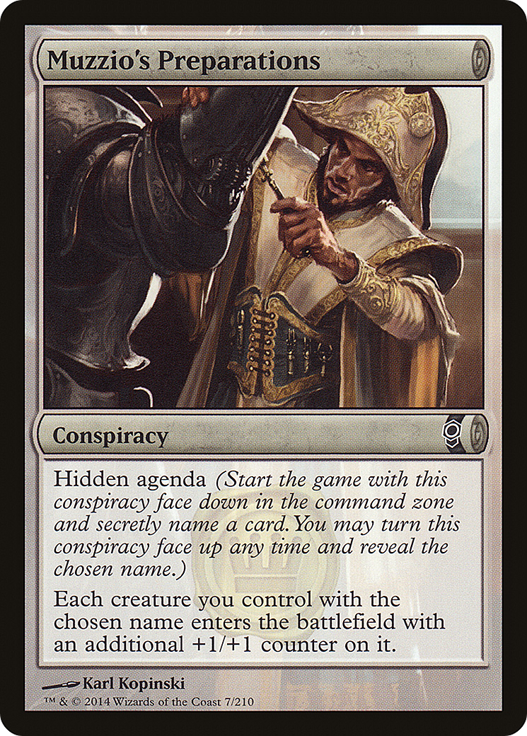 Muzzio's Preparations (CNS-007) - Conspiracy - Premium MTG Single from Wizards of the Coast - Just $0.08! Shop now at Game Crave Tournament Store