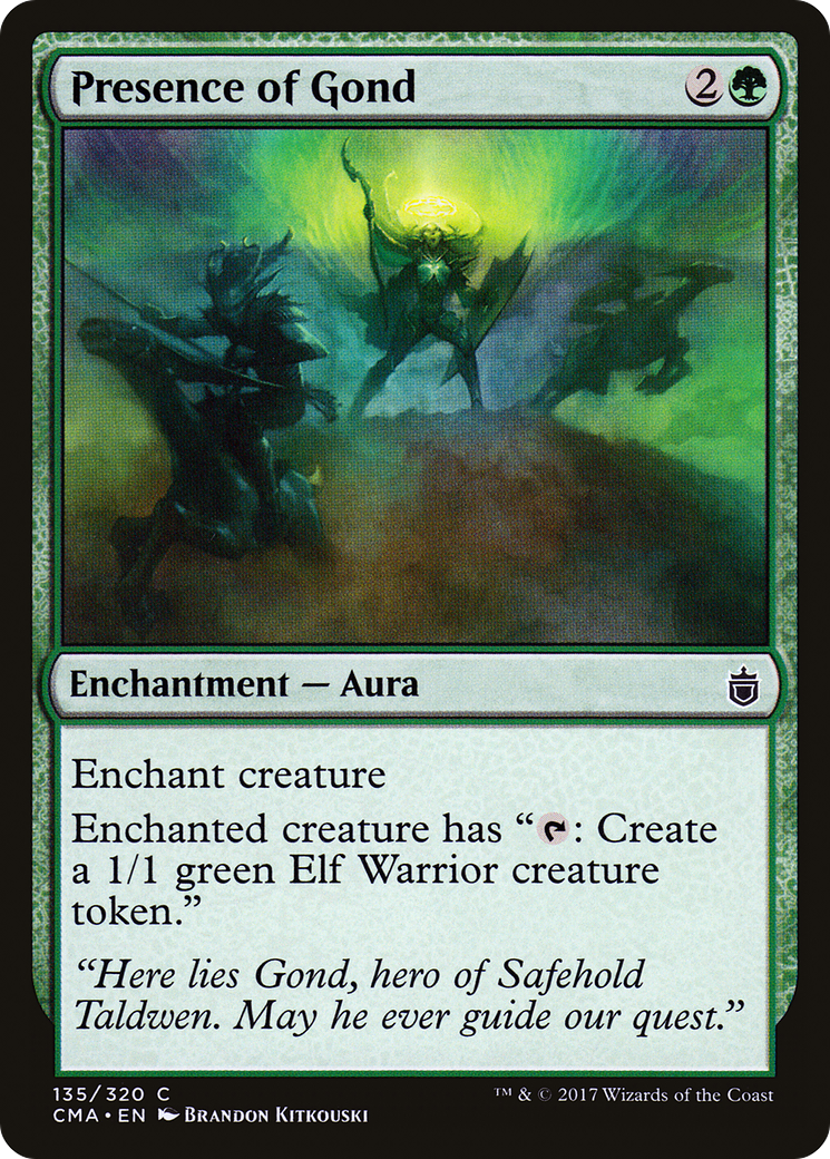 Presence of Gond (CMA-135) - Commander Anthology - Premium MTG Single from Wizards of the Coast - Just $0.08! Shop now at Game Crave Tournament Store