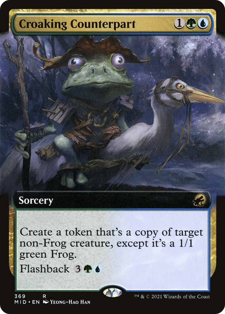 Croaking Counterpart (MID-369) - Innistrad: Midnight Hunt: (Extended Art) Foil - Premium MTG Single from Wizards of the Coast - Just $0.22! Shop now at Game Crave Tournament Store