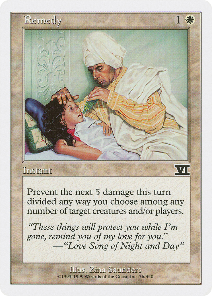 Remedy (6ED-036) - Classic Sixth Edition - Premium MTG Single from Wizards of the Coast - Just $0.08! Shop now at Game Crave Tournament Store