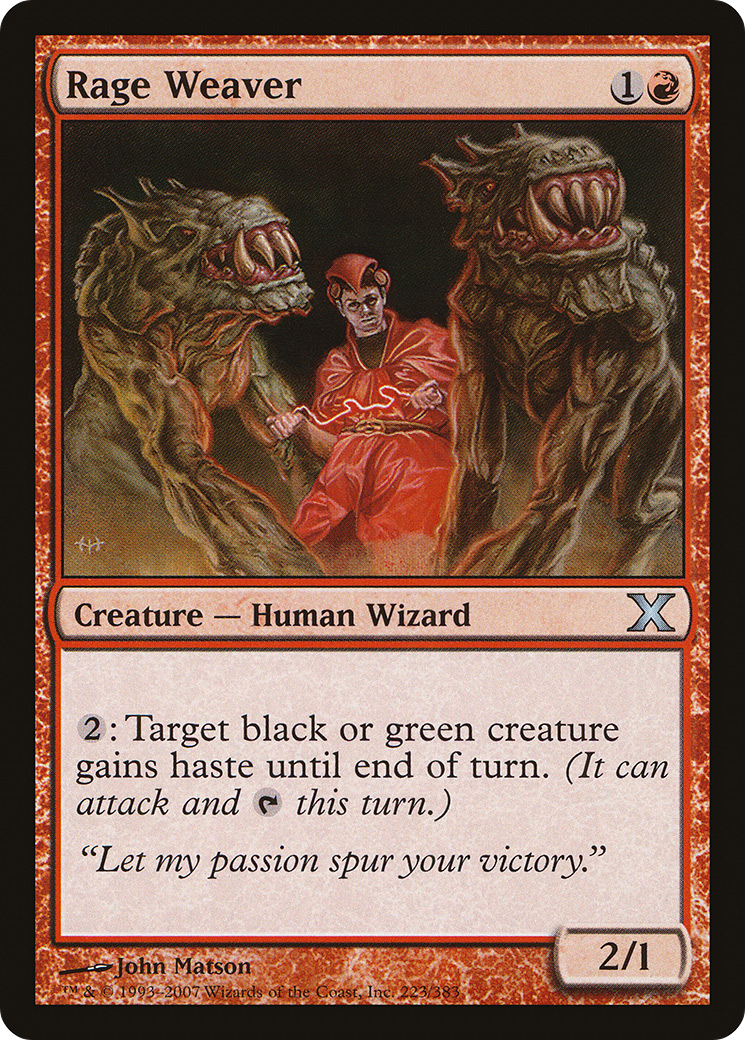Rage Weaver (10E-223) - Tenth Edition - Premium MTG Single from Wizards of the Coast - Just $0.08! Shop now at Game Crave Tournament Store