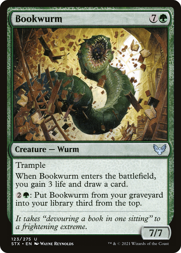 Bookwurm (STX-123) - Strixhaven: School of Mages Foil - Premium MTG Single from Wizards of the Coast - Just $0.08! Shop now at Game Crave Tournament Store