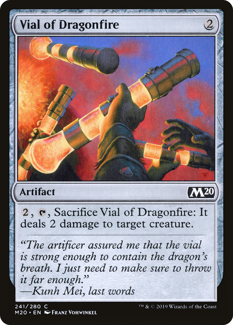 Vial of Dragonfire (M20-241) - Core Set 2020 - Premium MTG Single from Wizards of the Coast - Just $0.08! Shop now at Game Crave Tournament Store