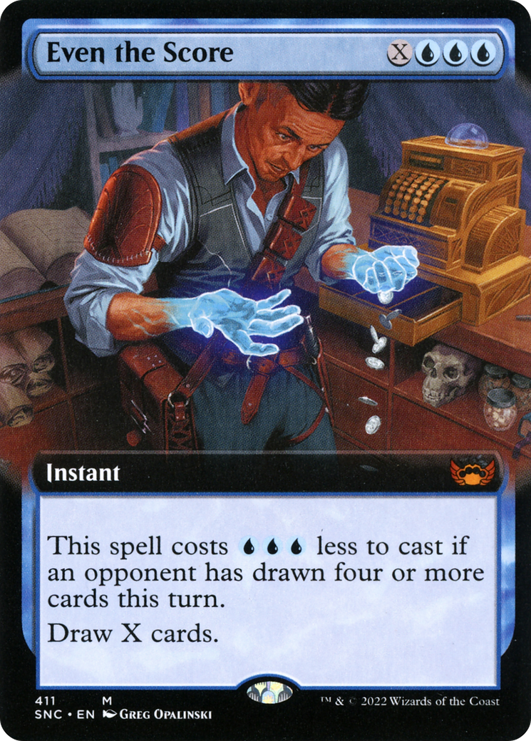 Even the Score (SNC-411) - Streets of New Capenna: (Extended Art) Foil - Premium MTG Single from Wizards of the Coast - Just $0.16! Shop now at Game Crave Tournament Store