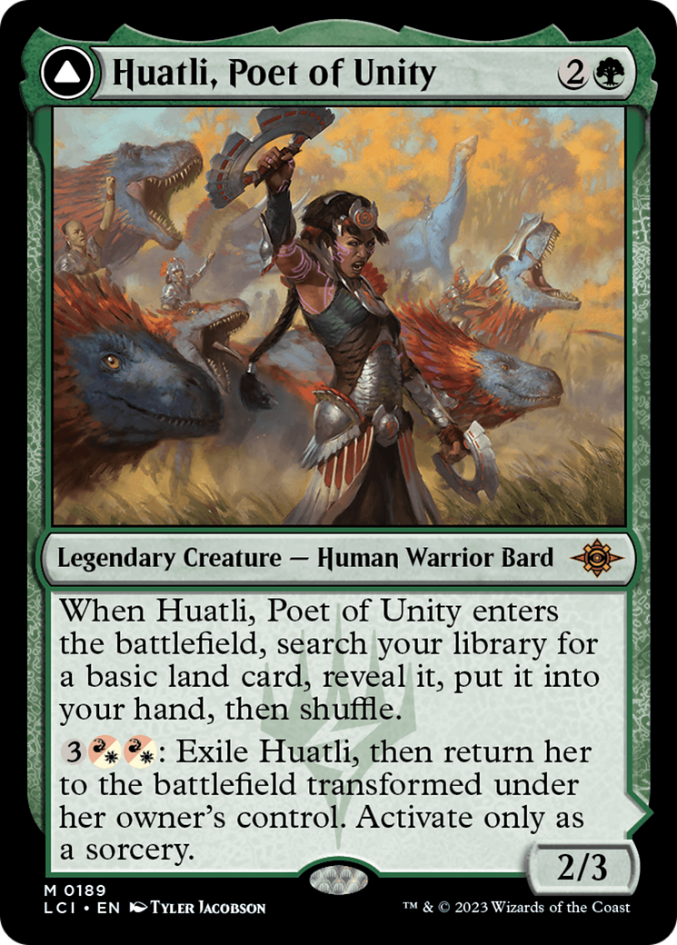 Huatli, Poet of Unity // Roar of the Fifth People (LCI-189) - The Lost Caverns of Ixalan - Premium MTG Single from Wizards of the Coast - Just $0.14! Shop now at Game Crave Tournament Store