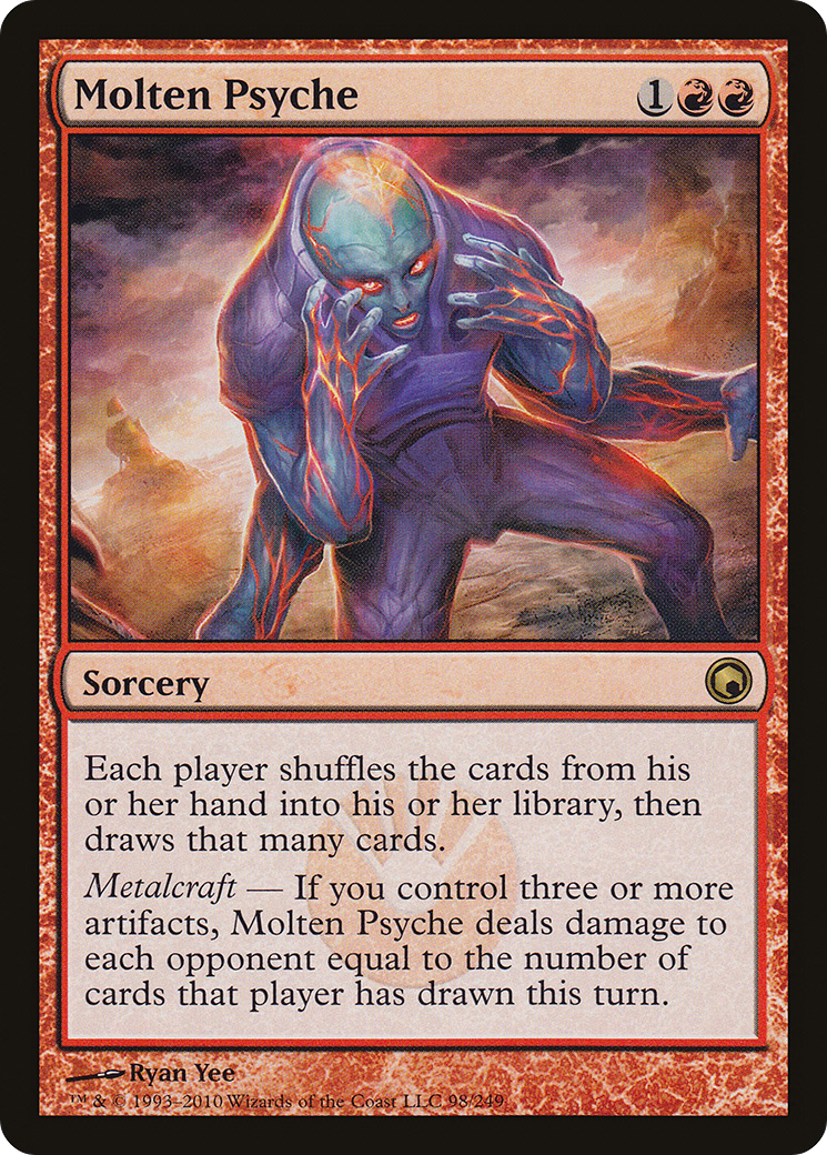 Molten Psyche (SOM-098) - Scars of Mirrodin Foil - Premium MTG Single from Wizards of the Coast - Just $5.30! Shop now at Game Crave Tournament Store