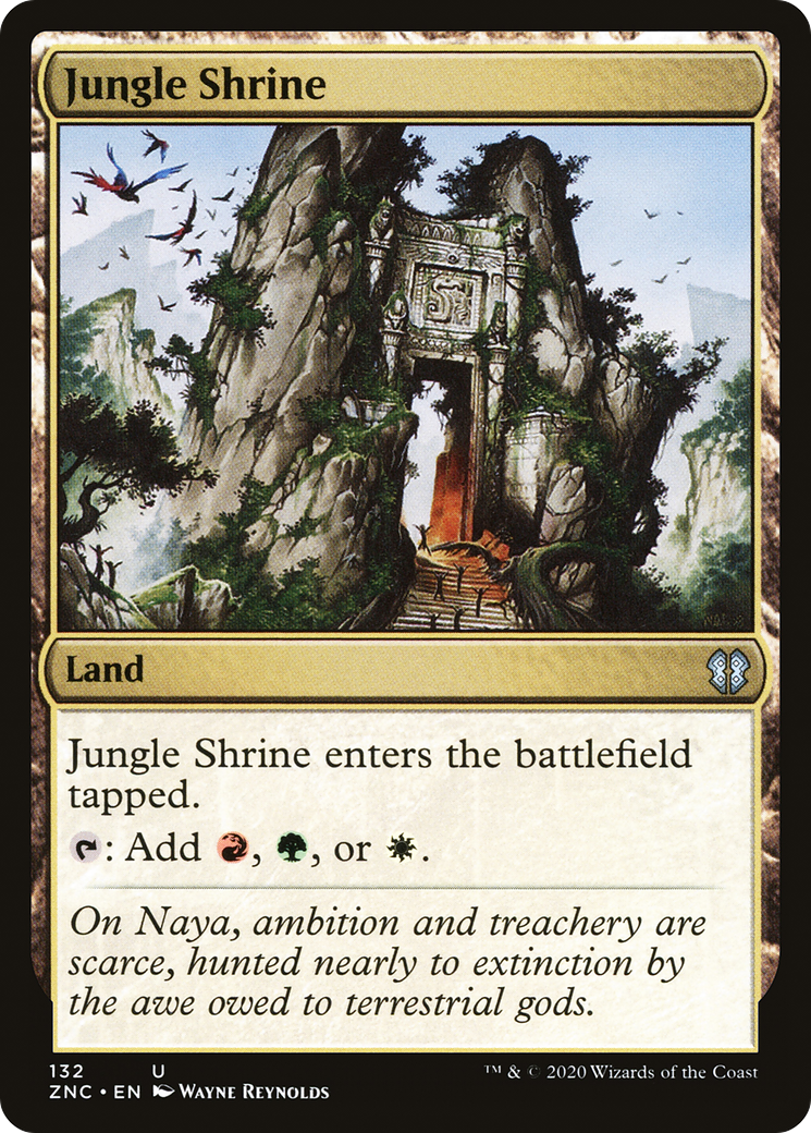 Jungle Shrine (ZNC-132) - Zendikar Rising Commander - Premium MTG Single from Wizards of the Coast - Just $0.08! Shop now at Game Crave Tournament Store