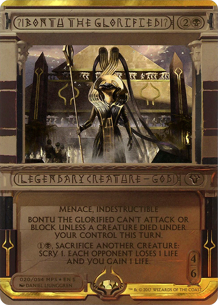 Bontu the Glorified (MP2-020) - Amonkhet Invocations (Borderless) Foil - Premium MTG Single from Wizards of the Coast - Just $6.71! Shop now at Game Crave Tournament Store