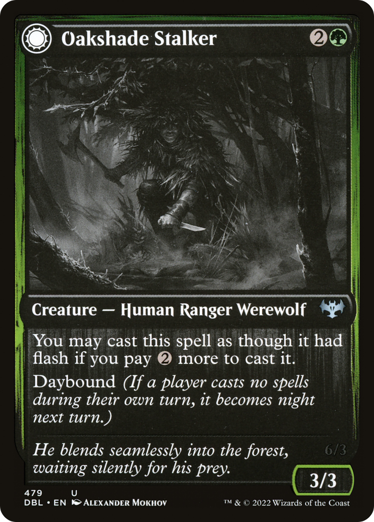 Oakshade Stalker // Moonlit Ambusher (DBL-479) - Innistrad: Double Feature: (Double Faced Transform) - Premium MTG Single from Wizards of the Coast - Just $0.08! Shop now at Game Crave Tournament Store
