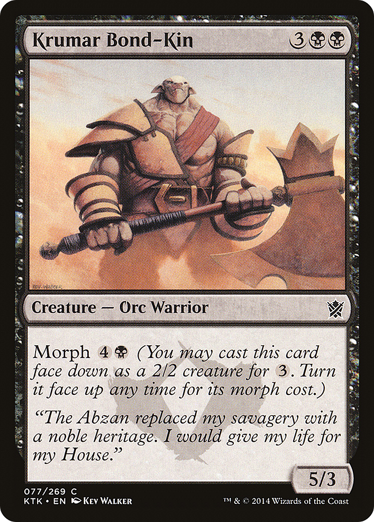 Krumar Bond-Kin (KTK-077) - Khans of Tarkir Foil - Premium MTG Single from Wizards of the Coast - Just $0.08! Shop now at Game Crave Tournament Store