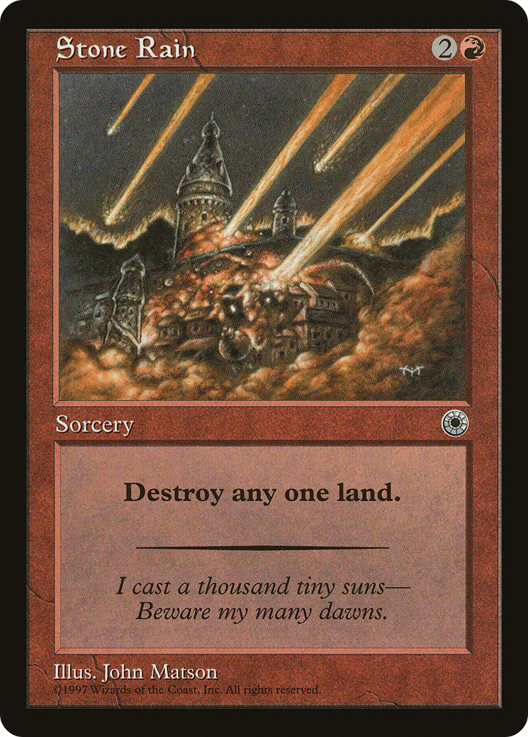 Stone Rain (POR-151) - Portal - Premium MTG Single from Wizards of the Coast - Just $0.08! Shop now at Game Crave Tournament Store