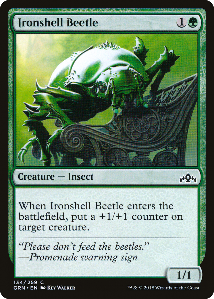 Ironshell Beetle (GRN-134) - Guilds of Ravnica - Premium MTG Single from Wizards of the Coast - Just $0.08! Shop now at Game Crave Tournament Store