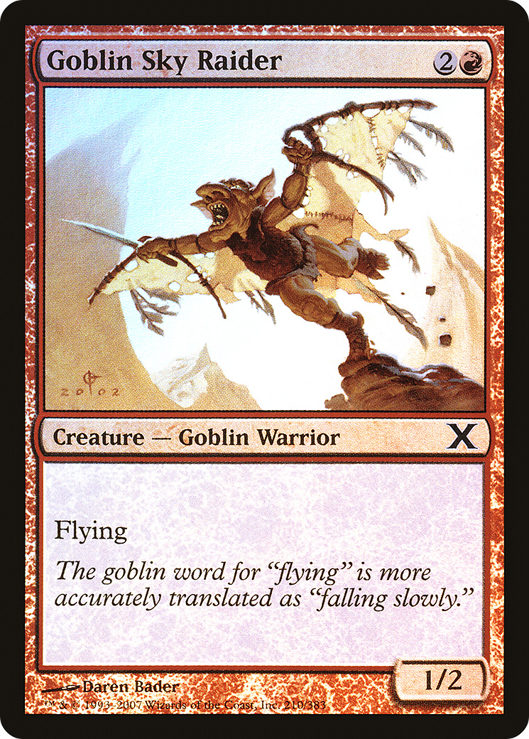 Goblin Sky Raider (10E-210★) - Tenth Edition Foil - Premium MTG Single from Wizards of the Coast - Just $0.08! Shop now at Game Crave Tournament Store
