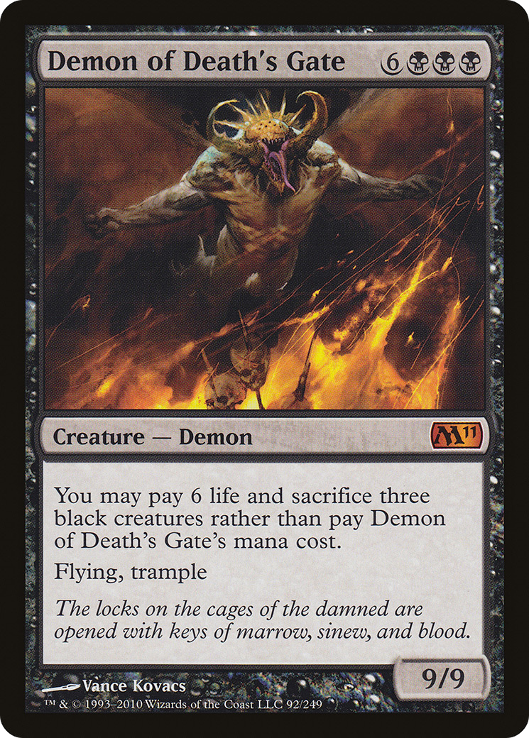 Demon of Death's Gate (M11-092) - Magic 2011 Foil - Premium MTG Single from Wizards of the Coast - Just $1.97! Shop now at Game Crave Tournament Store