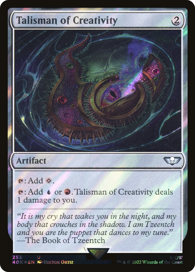 Talisman of Creativity (40K-253★) - Warhammer 40,000 Commander Foil - Premium MTG Single from Wizards of the Coast - Just $1.57! Shop now at Game Crave Tournament Store