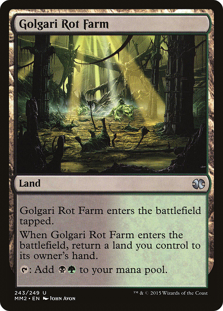 Golgari Rot Farm (MM2-243) - Modern Masters 2015 Foil - Premium MTG Single from Wizards of the Coast - Just $0.29! Shop now at Game Crave Tournament Store
