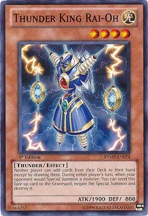 Thunder King Rai-Oh (RYMP-EN074) - Ra Yellow Mega Pack 1st Edition - Premium Yugioh Single from Konami - Just $4.06! Shop now at Game Crave Tournament Store
