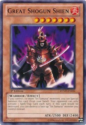 Great Shogun Shien (RYMP-EN094) - Ra Yellow Mega Pack Unlimited - Premium Yugioh Single from Konami - Just $0.80! Shop now at Game Crave Tournament Store