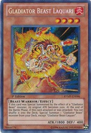 Gladiator Beast Laquari (RYMP-EN096) - Ra Yellow Mega Pack Unlimited - Premium Yugioh Single from Konami - Just $2.08! Shop now at Game Crave Tournament Store