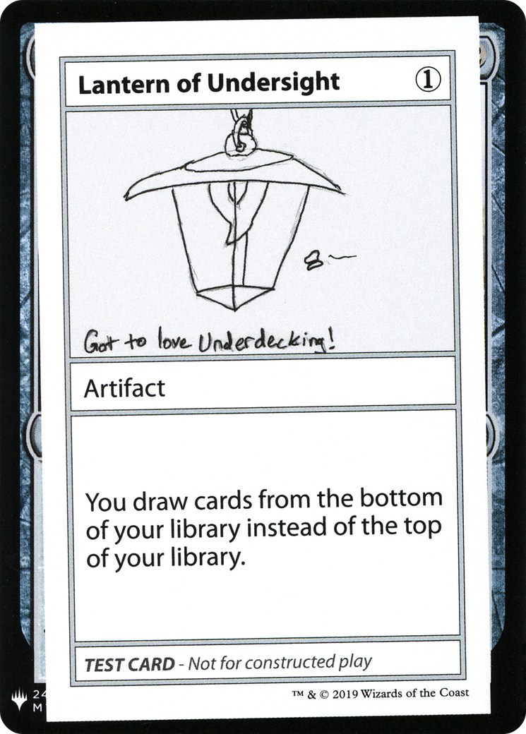 Lantern of Undersight (CMB1-106) - Mystery Booster Playtest Cards 2019 - Premium MTG Single from Wizards of the Coast - Just $0.08! Shop now at Game Crave Tournament Store