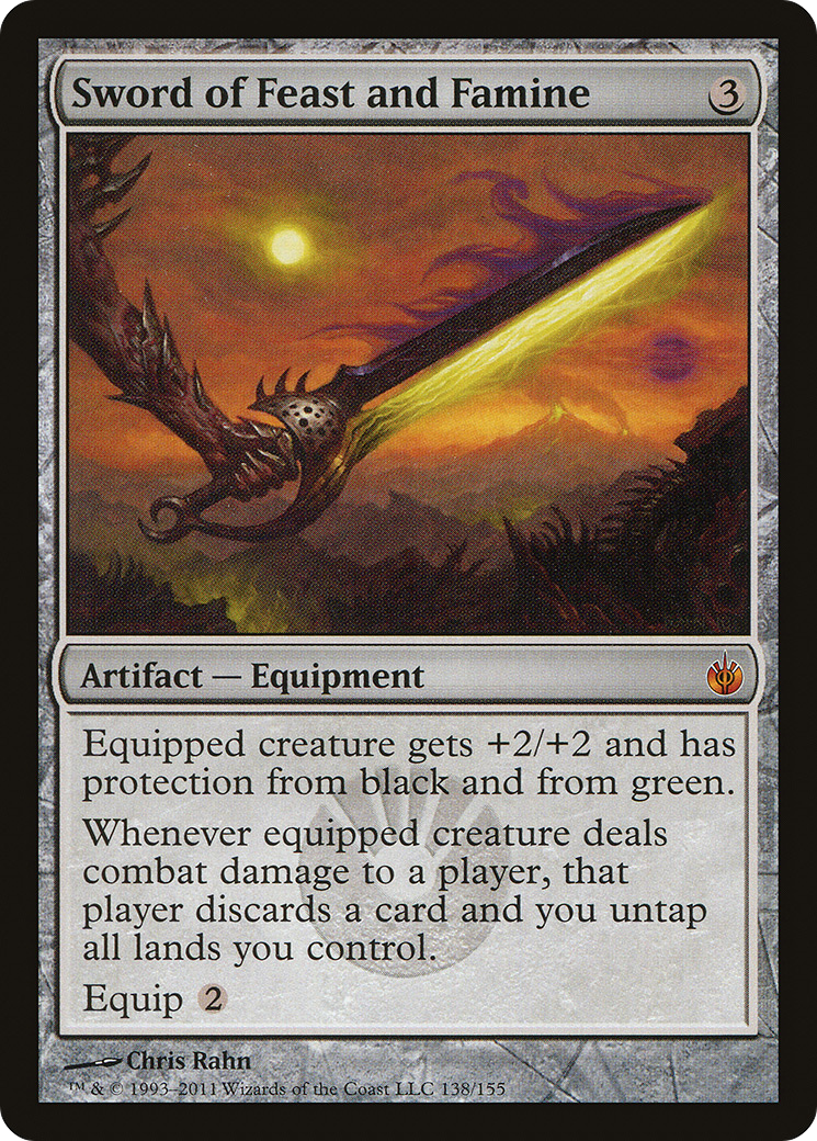Sword of Feast and Famine (MBS-138) - Mirrodin Besieged Foil - Premium MTG Single from Wizards of the Coast - Just $14.03! Shop now at Game Crave Tournament Store