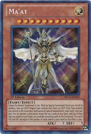 Ma'at (PRC1-EN017) - 2012 Premium Collection Tin 1st Edition - Premium Yugioh Single from Konami - Just $0.37! Shop now at Game Crave Tournament Store