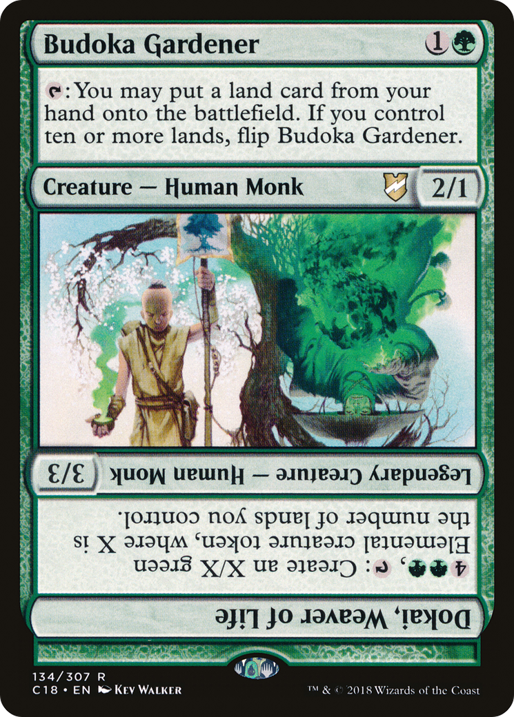 Budoka Gardener // Dokai, Weaver of Life (C18-134) - Commander 2018 - Premium MTG Single from Wizards of the Coast - Just $0.11! Shop now at Game Crave Tournament Store