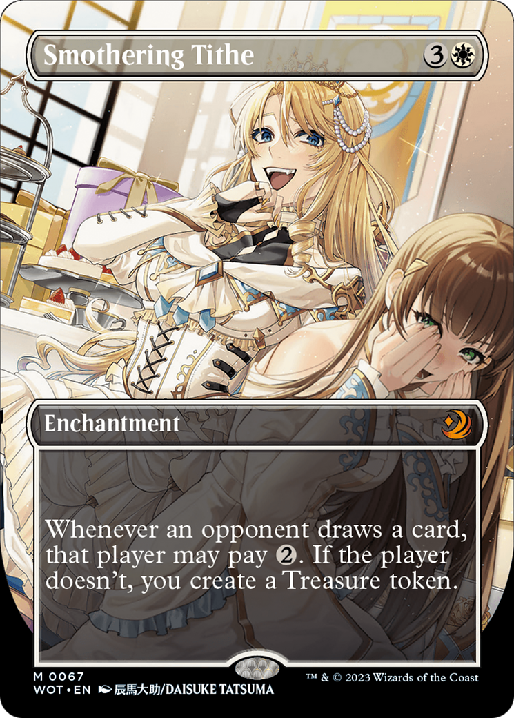 Smothering Tithe (WOT-067) - Wilds of Eldraine: Enchanting Tales (Borderless) - Premium MTG Single from Wizards of the Coast - Just $28.66! Shop now at Game Crave Tournament Store