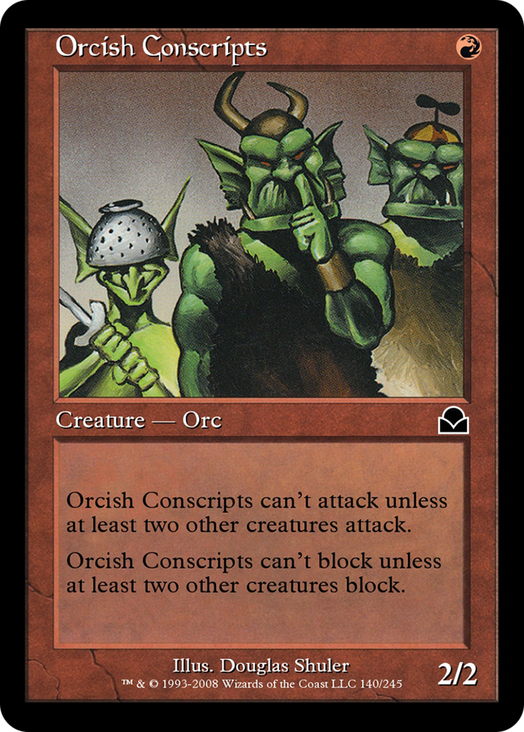 Orcish Conscripts (ME2-140) - Masters Edition II - Premium MTG Single from Wizards of the Coast - Just $0! Shop now at Game Crave Tournament Store