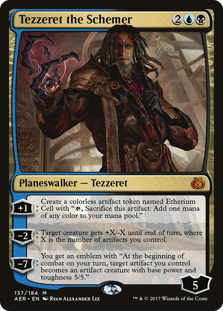 Tezzeret the Schemer (AER-137) - Aether Revolt Foil - Premium MTG Single from Wizards of the Coast - Just $1.12! Shop now at Game Crave Tournament Store