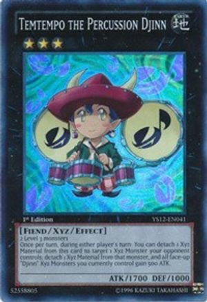 Temtempo the Percussion Djinn (YS12-EN041) - Starter Deck: Xyz Symphony 1st Edition - Premium Yugioh Single from Konami - Just $0.41! Shop now at Game Crave Tournament Store