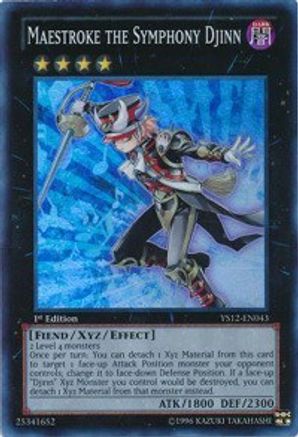 Maestroke the Symphony Djinn (YS12-EN043) - Starter Deck: Xyz Symphony 1st Edition - Premium Yugioh Single from Konami - Just $0.34! Shop now at Game Crave Tournament Store