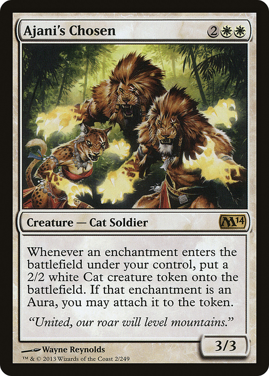 Ajani's Chosen (M14-002) - Magic 2014 - Premium MTG Single from Wizards of the Coast - Just $0.25! Shop now at Game Crave Tournament Store