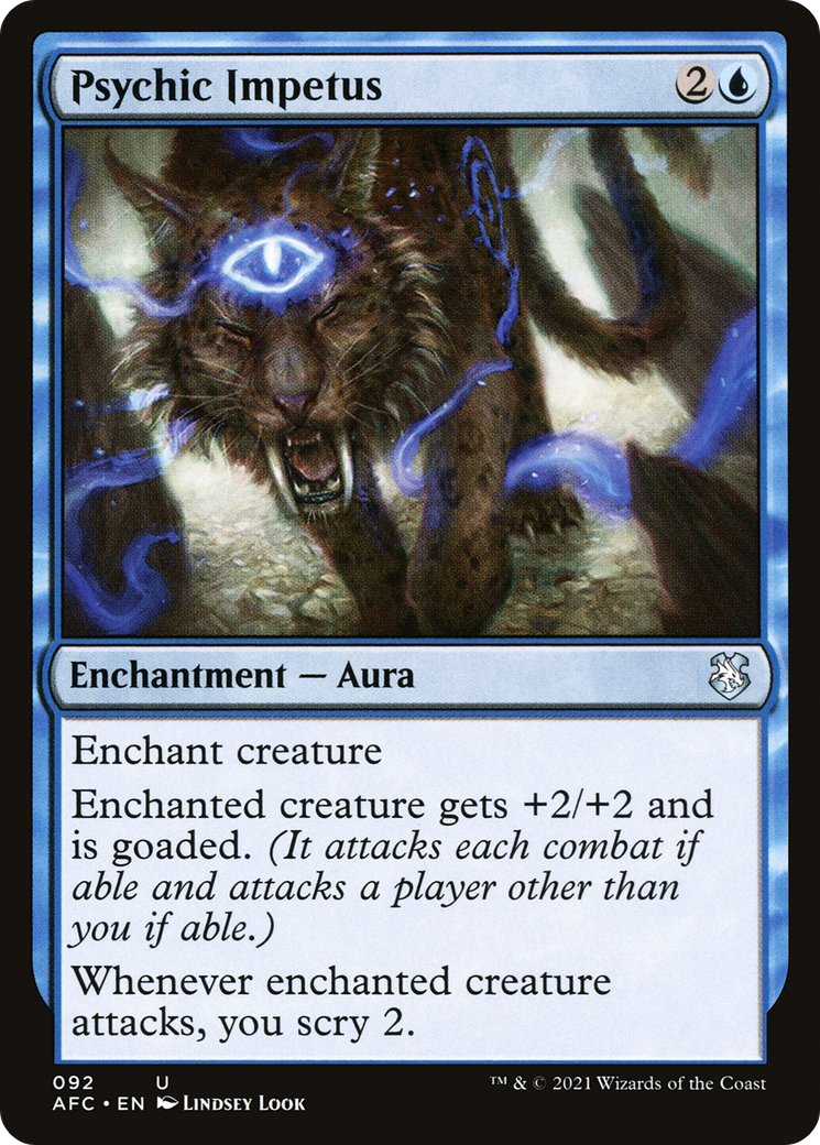 Psychic Impetus (AFC-092) - Forgotten Realms Commander - Premium MTG Single from Wizards of the Coast - Just $0.25! Shop now at Game Crave Tournament Store