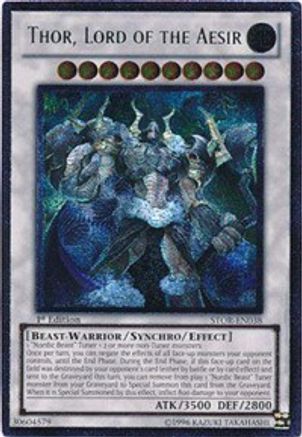 Thor, Lord of the Aesir (UTR) (STOR-EN038) - Storm of Ragnarok 1st Edition - Premium Yugioh Single from Konami - Just $16.61! Shop now at Game Crave Tournament Store