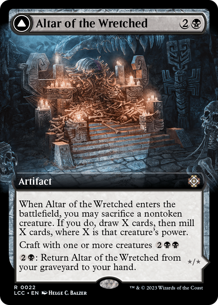 Altar of the Wretched // Wretched Bonemass (LCC-022) - The Lost Caverns of Ixalan Commander: (Extended Art) Foil - Premium MTG Single from Wizards of the Coast - Just $0.08! Shop now at Game Crave Tournament Store