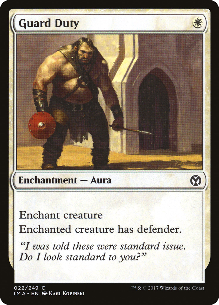Guard Duty (IMA-022) - Iconic Masters - Premium MTG Single from Wizards of the Coast - Just $0.08! Shop now at Game Crave Tournament Store
