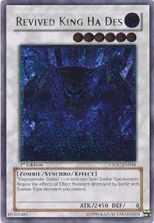 Revived King Ha Des (UTR) (CSOC-EN044) - Crossroads of Chaos Unlimited - Premium Yugioh Single from Konami - Just $12.35! Shop now at Game Crave Tournament Store