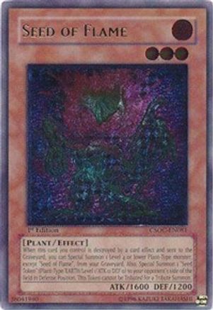 Seed of Flame (UTR) (CSOC-EN081) - Crossroads of Chaos Unlimited - Premium Yugioh Single from Konami - Just $2.08! Shop now at Game Crave Tournament Store