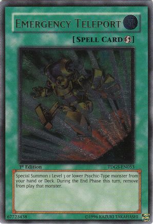 Emergency Teleport (UTR) (TDGS-EN053) - The Duelist Genesis 1st Edition - Premium Yugioh Single from Konami - Just $77.20! Shop now at Game Crave Tournament Store