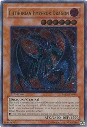 Chthonian Emperor Dragon (UTR) (TAEV-EN019) - Tactical Evolution 1st Edition - Premium Yugioh Single from Konami - Just $15.18! Shop now at Game Crave Tournament Store