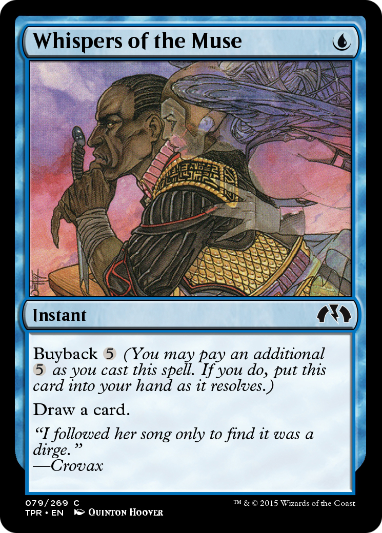 Whispers of the Muse (TPR-079) - Tempest Remastered Foil - Premium MTG Single from Wizards of the Coast - Just $0! Shop now at Game Crave Tournament Store
