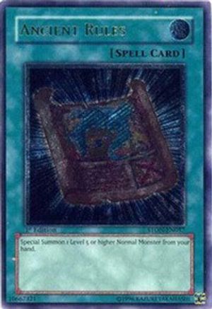 Ancient Rules (UTR) (STON-EN037) - Strike of Neos Unlimited - Premium Yugioh Single from Konami - Just $7.99! Shop now at Game Crave Tournament Store