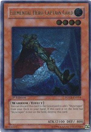 Elemental Hero Captain Gold (UTR) (FOTB-EN014) - Force of the Breaker 1st Edition - Premium Yugioh Single from Konami - Just $32.64! Shop now at Game Crave Tournament Store