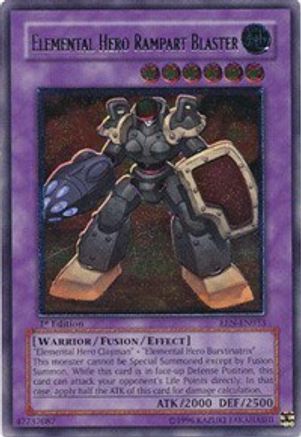 Elemental Hero Rampart Blaster (UTR) (EEN-EN033) - Elemental Energy Unlimited - Premium Yugioh Single from Konami - Just $200! Shop now at Game Crave Tournament Store