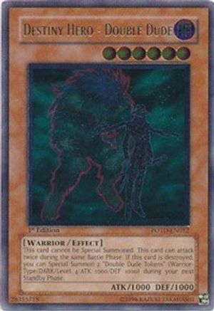 Destiny Hero - Double Dude (UTR) (POTD-EN012) - Power of the Duelist 1st Edition - Premium Yugioh Single from Konami - Just $16.27! Shop now at Game Crave Tournament Store