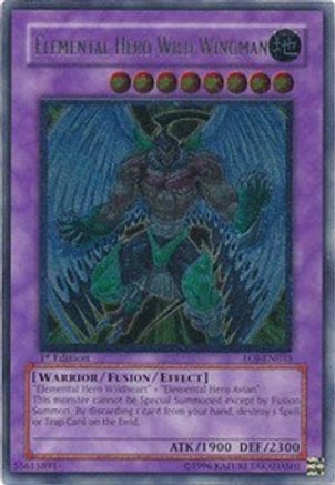 Elemental Hero Wild Wingman (UTR) (EOJ-EN035) - Enemy of Justice 1st Edition - Premium Yugioh Single from Konami - Just $32.04! Shop now at Game Crave Tournament Store