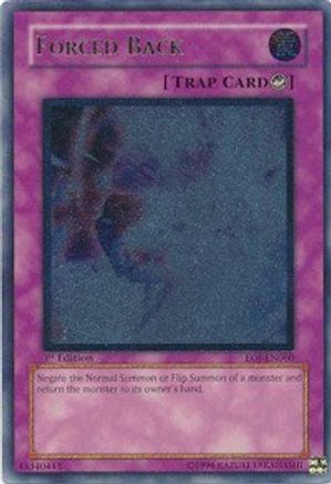Forced Back (UTR) (EOJ-EN060) - Enemy of Justice Unlimited - Premium Yugioh Single from Konami - Just $11.99! Shop now at Game Crave Tournament Store