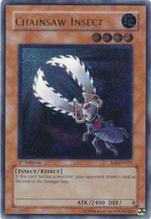 Chainsaw Insect (UTR) (SOI-EN021) - Shadow of Infinity Unlimited - Premium Yugioh Single from Konami - Just $3.96! Shop now at Game Crave Tournament Store
