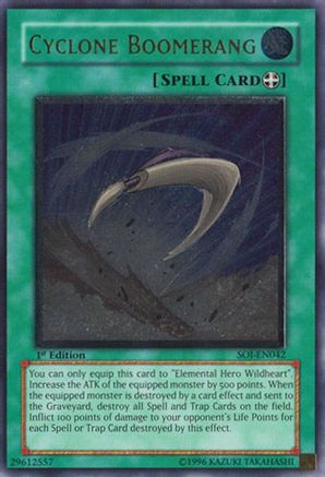 Cyclone Boomerang (UTR) (SOI-EN042) - Shadow of Infinity Unlimited - Premium Yugioh Single from Konami - Just $3.66! Shop now at Game Crave Tournament Store